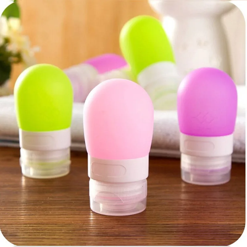 Silicone Refillable Portable Storage Press Bottles for Lotion Shampoo
