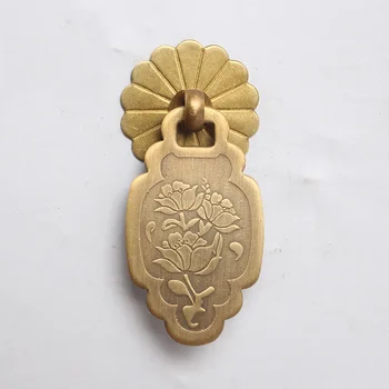 

flower simple drawer knob furniture hardware wardrobe shoe closet door single hole handle round cone Retro cabinet pull