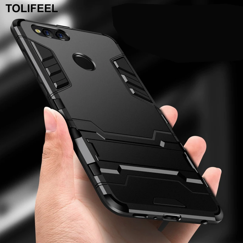 

TOLIFEEL For Huawei Honor 7X Case Silicone Cover Anti-Knock Plastic Robot Armor Slim Phone Back Cases For Huawei Honor 7X Capa