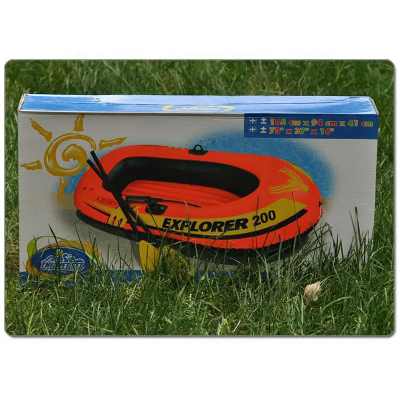 PVC Inflatable Boat with Paddles/Oars Fishing Kayaka Canoe Freeshipping  Intex brand