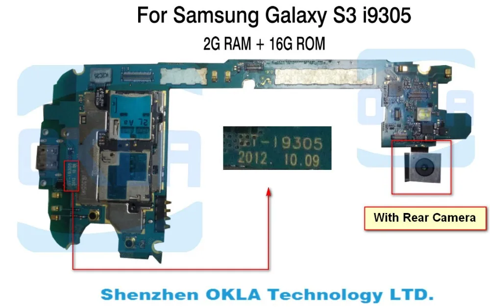 Samsung S3 Galaxy i9305 mother board with camera