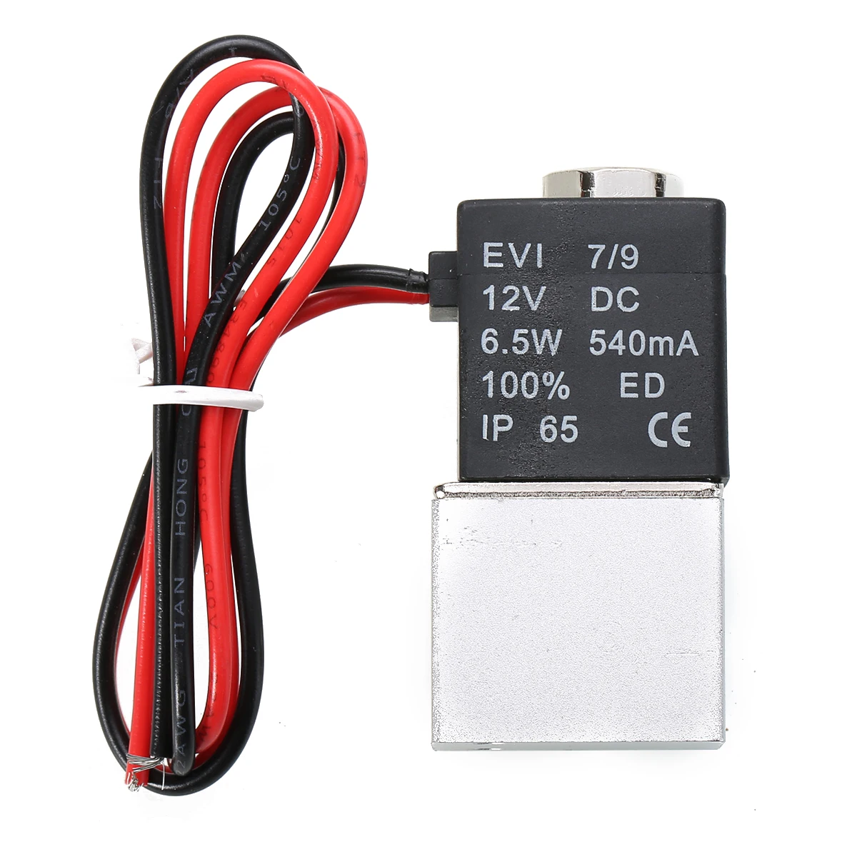 DC 12V 1/4 inch NPT Female Port Solenoid Valve 2 Ways Normally Closed Pneumatic Aluminum Electric Solenoid Air Valve