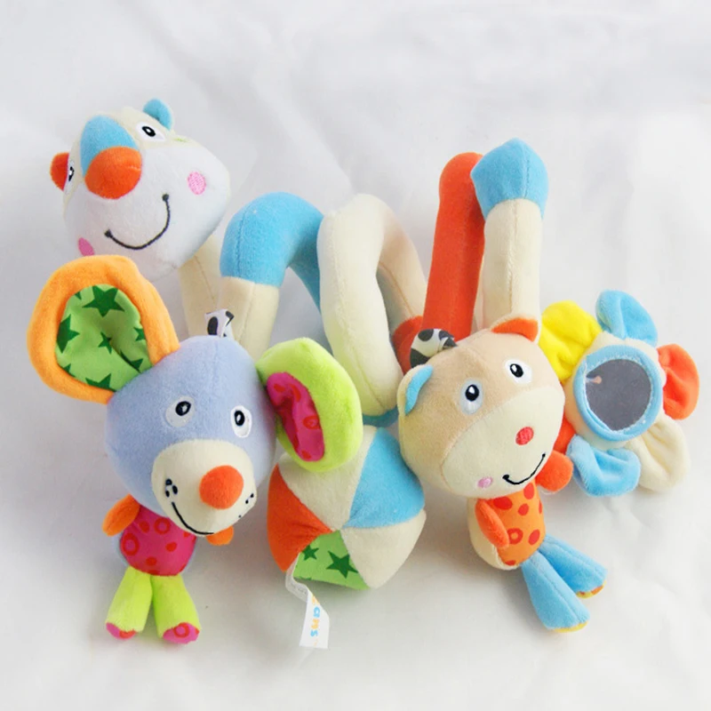 Новая детская игрушка для детей многофункциональная спиральная кровать и коляска BeBe мышь Медведь кровать Детские Висячие плюшевые игрушки переносные детские погремушки