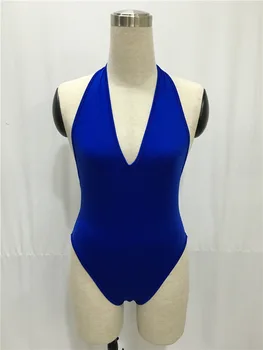 

New arrive candy color sexy jumpsuits play water swimming beach clothing 2020 hot sale V neck thin women summer bodysuit YD2153