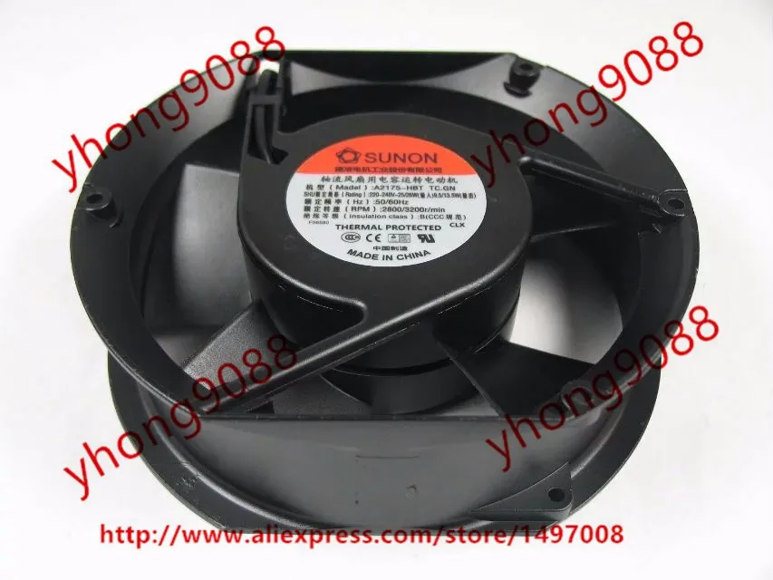 

SUNON A2175-HBT AC 240V 50/60HZ 172x172x51mm Server Round Fan