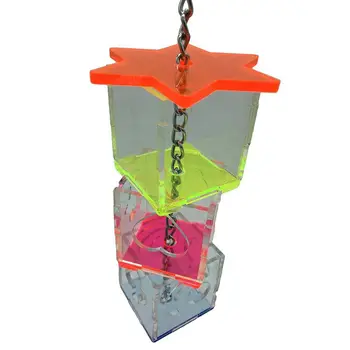 

Parrot Bite Toys Acrylic Hexagonal Star Multi-layer Foraging Box Bowl Medium Bird Food Rack