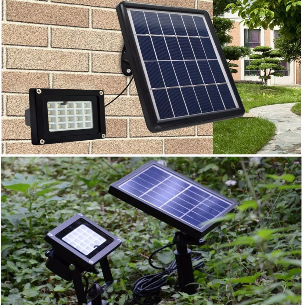 

Solar LED flood light 10W 20 LEDs floodlight Waterproof IP65 RGB Color Changing Outdoor Security Wall Lamp with Remote Control