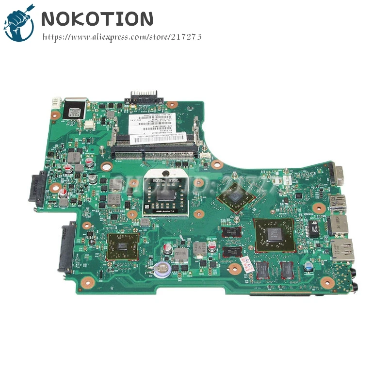 

NOKOTION For Toshiba Satellite L650D Laptop Motherboard Socket s1 DDR3 HD5650 graphics Free CPU 6050A2333101-MB-A02 V000218040