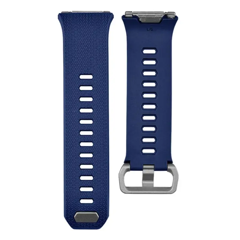 Силиконовый ремешок на запястье, спортивный браслет, ремешок на запястье, сменный ремешок для часов для Fitbit, ионная полоса, маленький, большой размер, умные аксессуары - Цвет: Purple blue