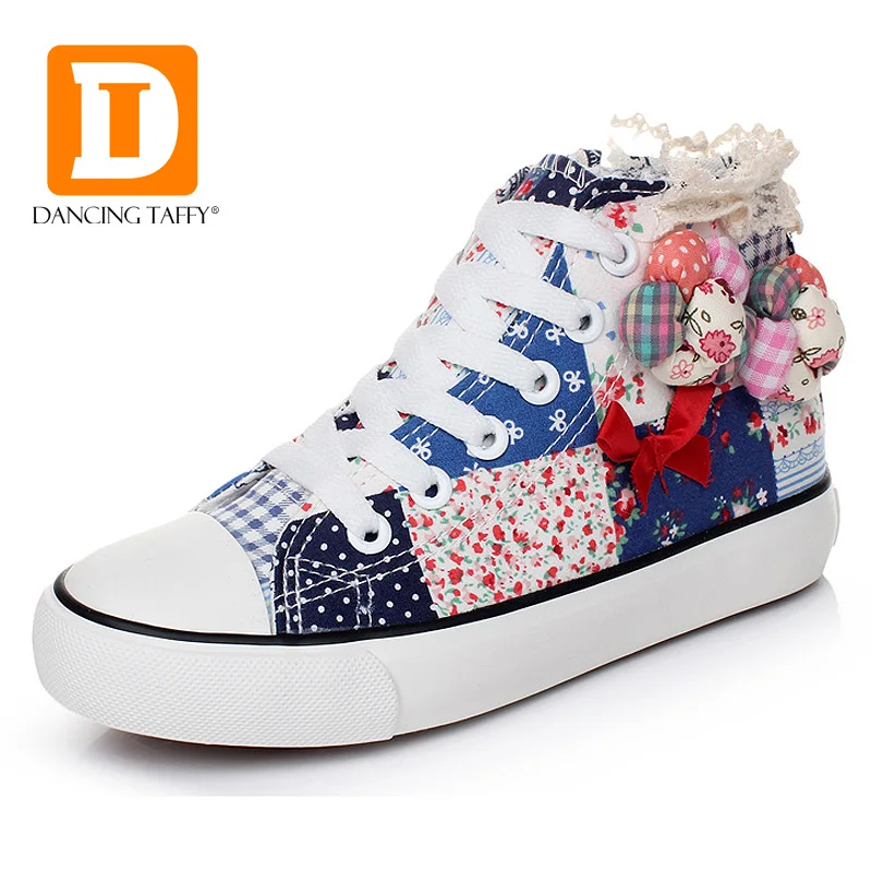 school sneakers canvas pink flowers shoes 2017 brand school sneakers canvas pink flowers shoes 2017 brand