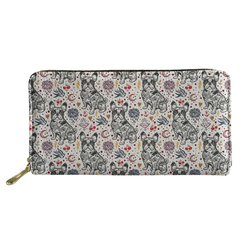 L4769Z21 FORUDESIGNS/модные женские кошельки, сумка-кошелек для монет, с принтом собаки, с французским бульдогом, длинный клатч, кошелек для карт, ID, держатель для денег, сумки - Цвет: L4769Z21