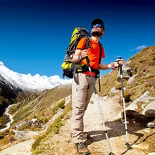 Алюминий сплав треккинг Пеший Туризм палка 3-секционная Выдвижная износостойкая ледоруба KH889