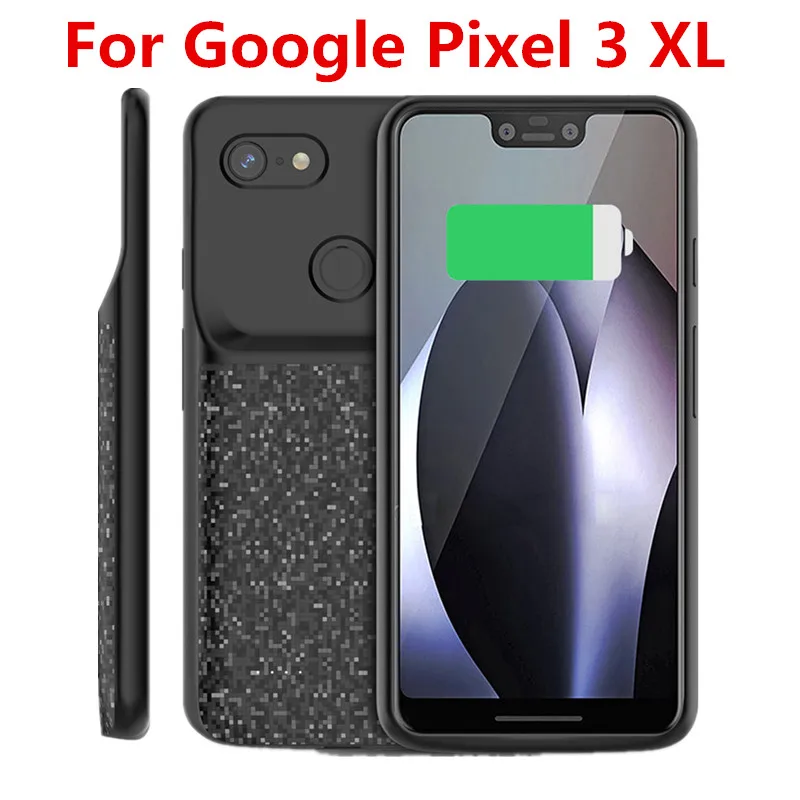 For Google Pixel 3 3 XL Case 4700mAh Battery Charger Case Extended Backup Power Bank Cover For Google Pixel 3 XL Battery Case - Color: For Pixel 3 XL