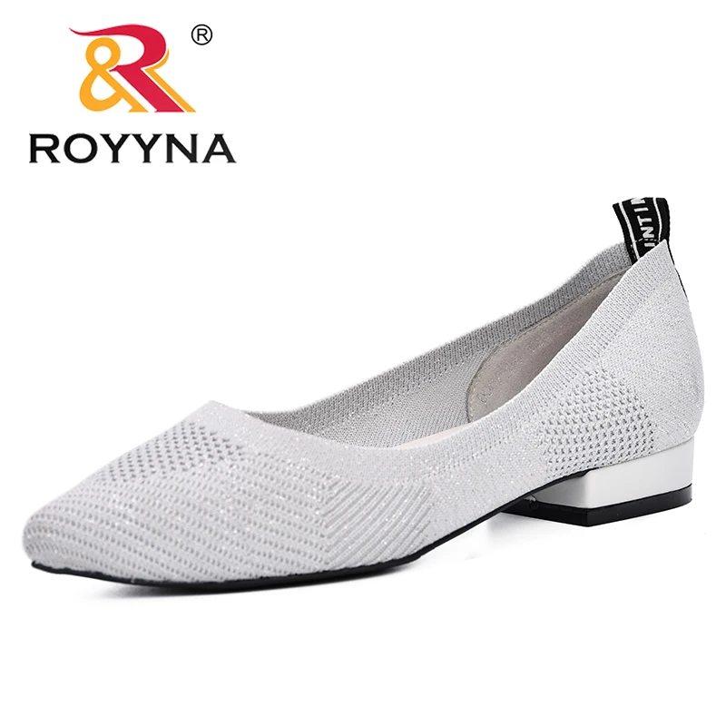 

ROYYNA 2019 Summer Mesh Shoes Woman Breathable Fashion Solid Light Weight Pointed Toe Flat Female Leisure Shoes Ladies Footwear