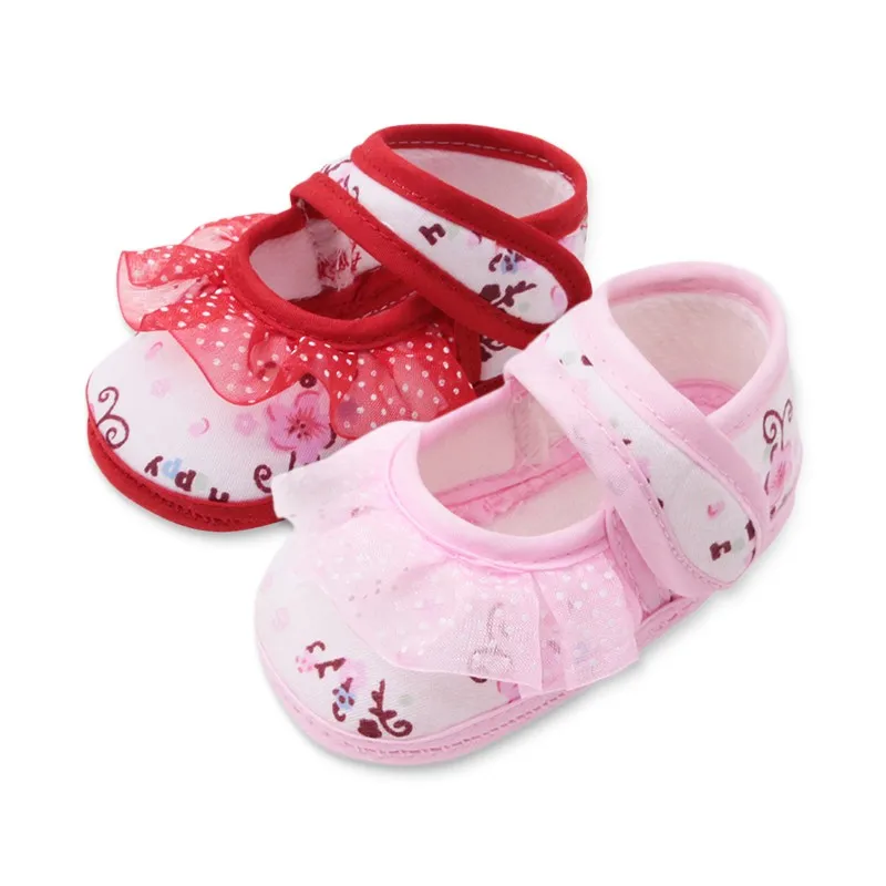 WEIXINBUY Cute Lovely Baby Shoes Toddler First Walkers Cotton Soft Sole Skid-proof Kids infant Shoes Princess Anti-slip Shoes