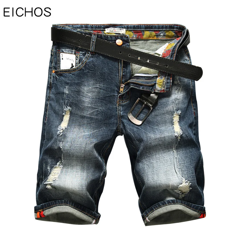 

Mens Moustache Effect Jean Shorts Fashion Slim Denim Shorts Men Summer Retro Casual Straight Designer Jeans Shorts Men EICHOS