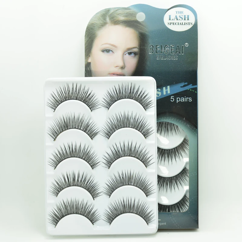 Buy Hot 5Pairs False Eyelashes 27styles Popular Eye Lash Glue Individual