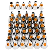 IVYSHION торт украшение 42 шт./компл. хорошее качество покрытие из нержавеющей стали трубопровод сопла насадки для выпечки набор торта выпечки Инструмент Аксессуары