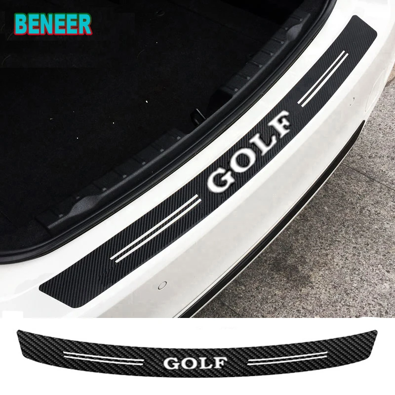 

Carbon fiber GOLF Car Rear Bumper Sticker for volkswagen GTI GOLF 5 6 7