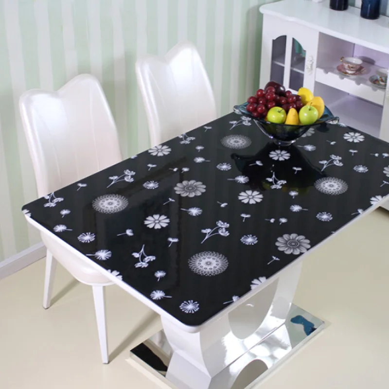 

HAZY 3D PVC Tablecloth Waterproof Rectangle Table Cloths Anti-scalding Table Cover Soft Glass Protect the Desktop