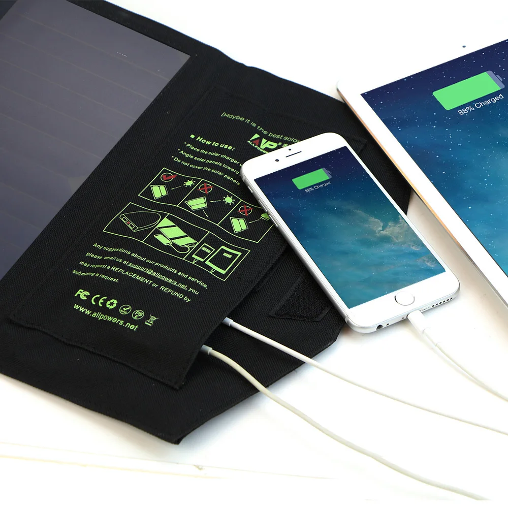Portable Solar Panels Chargers Dual USB 5V 14W for iPhone 6 6s 7 8 iPhone X Xr Xs Xs max iPad mini iPad air Samsung LG Sony. Portable Solar Panels Chargers Dual USB 5V 14W for iPhone 6 6s 7 8 iPhone X Xr Xs Xs max iPad mini iPad air Samsung LG Sony.