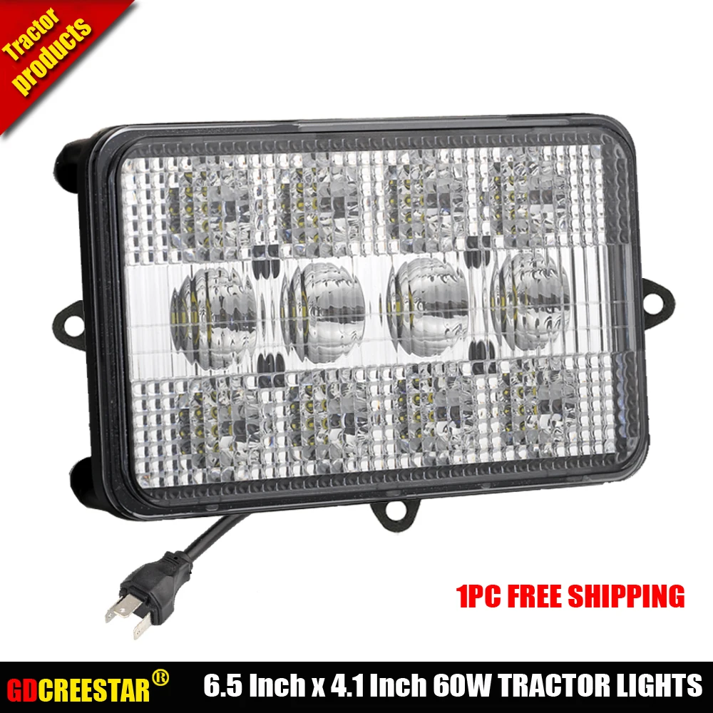 6x4 Светодиодные Фары Трактора 60 Вт 12 В СИД Sealed beam с высоким ближнего света led work вождения огни, используемые для сочетает в себе x1pc