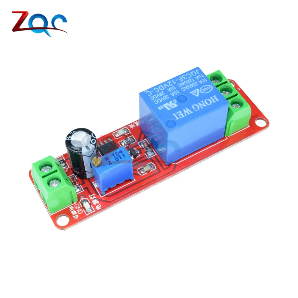 

DC 12V Delay Relay Shield Module NE555 Timer Switch Adjustable Module 0 to 10 Second 0~10S Car Oscillator