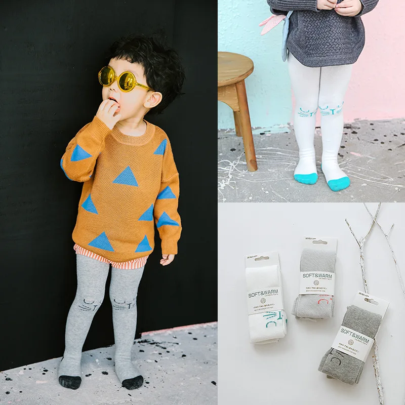 1 пара весенние Мультяшные колготки для малышей девочек детей трикотажные от 0 до