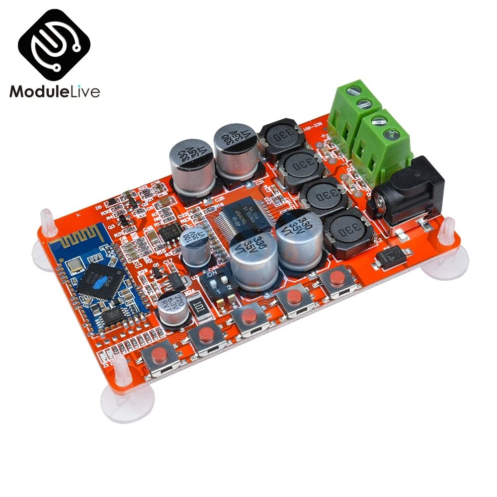 

TDA7492P 50W+50W Wireless Bluetooth 4.0 Audio Receiver Digital Amplifier Board 2.1 Interface 8 ~ 25V DC Power Supply New