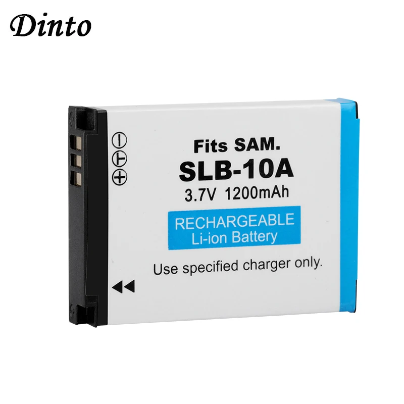 Dinto 1200 мА/ч, SLB-10A SLB10A SLB 10A Перезаряжаемые Камера Батарея для Samsung PL50 PL60 PL85 PL610 L100 L110 L200 L210 L310W