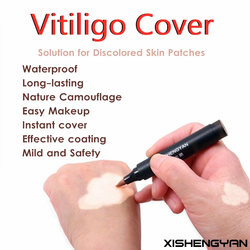 Cover Vitiligo Camouflage Cosmeti Patches Waterproof Skin White Spots Makeup Concealer Timely Long-lasting Skin Disease 2pcs/lot 2