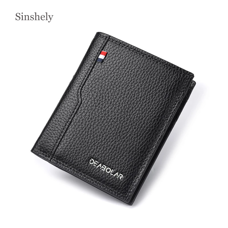 

Soft Leather Wallet Men Fashion Credit Card Holder Men Wallets Quality Short Coin Purse Bag