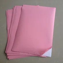 Светло-розовый A4 матовая самоклеющаяся этикетка Стикеры принтер Бумага для струйный или лазерный принтер
