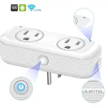 OUKITEL P1 WiFi US Smart Plug Интеллектуальный двойной разъем Переключатель умный гнездо дистанционного Управление для IOS и Android