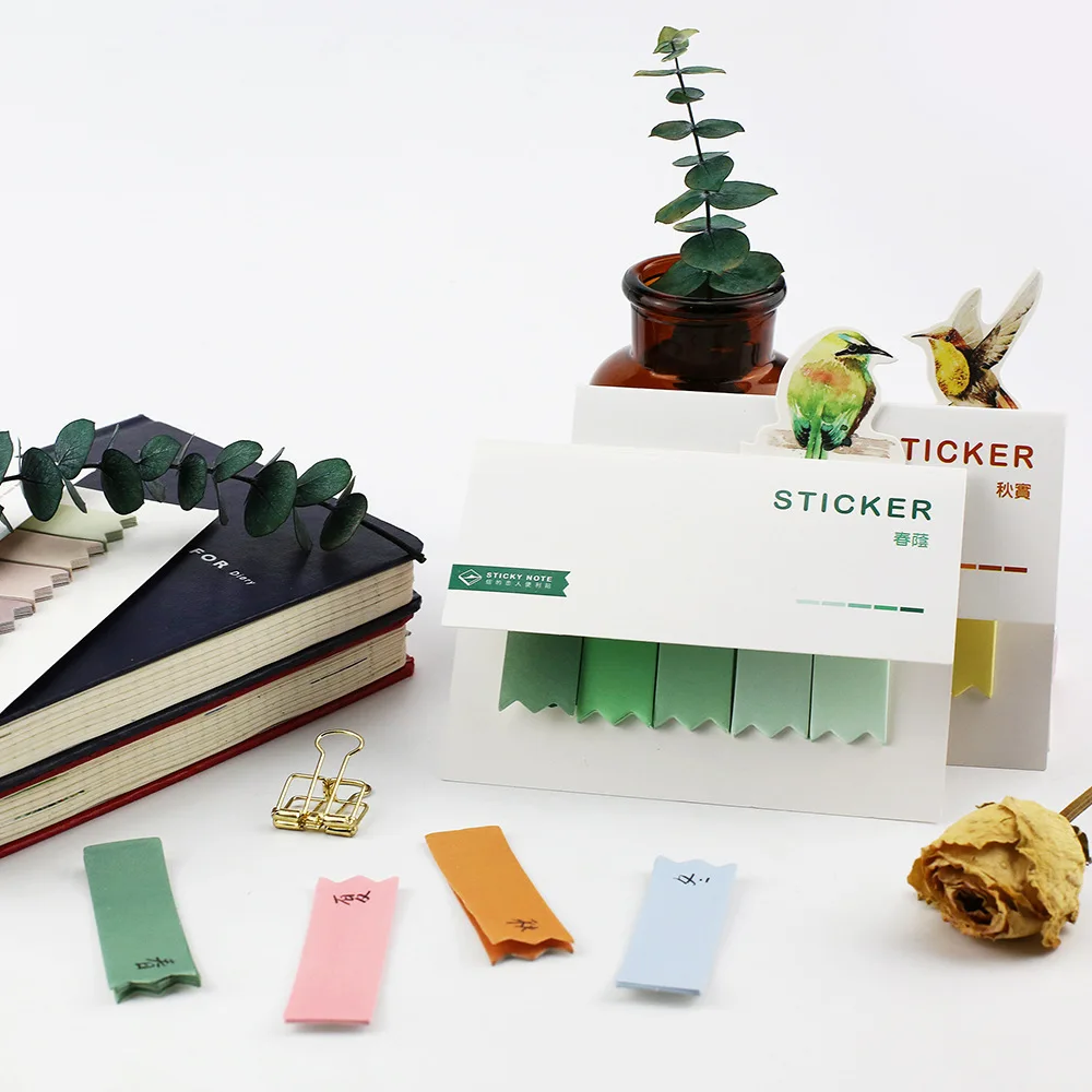 

8 pcs Four easons sticky note Mini sticker Spring summer autumn winter colorful diary sticker Stationery School supplies FM178