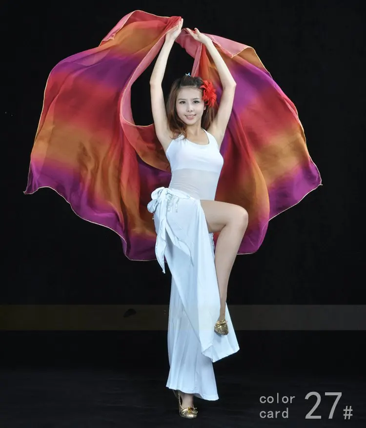 

sari indian clothing belly dance accessories 250*120cm colorful women long belly dance rainbow scarves