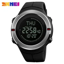 SKMEI Спорт компас часы Для мужчин Цифровой El Подсветка Многофункциональный Водонепроницаемый модные уличные Пеший Туризм наручные часы 1294