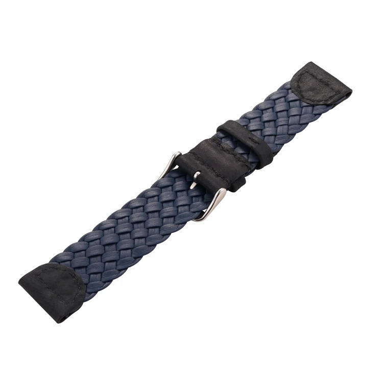 EACHE 20 мм 22 мм натуральная кожа часы ремешок Синий Черный с коричневой тесьмой вручную высокое качество ремни