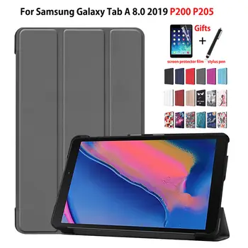 

Case For samsung galaxy tab A 8.0 2019 with S Pen SM-P200 P200 P205 P207 Cover Funda Tablet Slim Protective Stand Shell +Gift