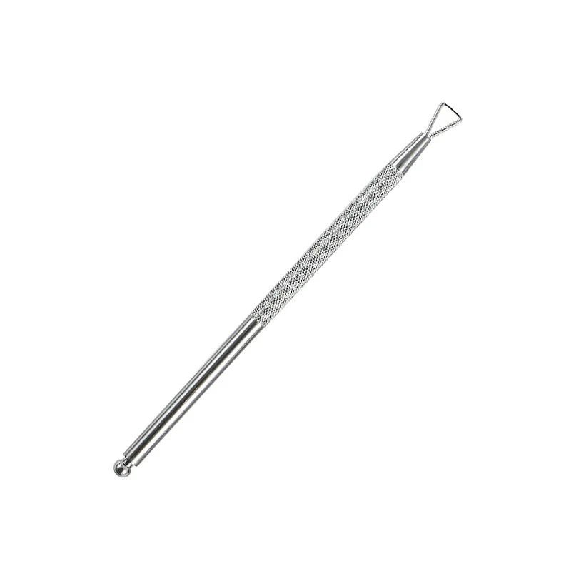 

Silver Color Stainless Steel Unloading Planer Professional Nail Polish Remover Tools Double Head Use Nail Art Tools LAE01