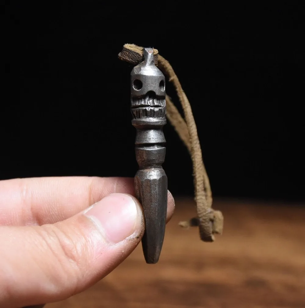 

wedding decoration Tibet Buddhism Tantra Cattle leather Meteorite iron Vajra dagger Amulet Pendant