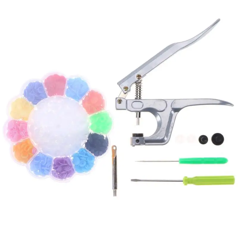 

200pcs 13Color T5 Plastic Snap Buttons + Snap Pliers Fastener DIY Baby Clothing Resin Snap Button T5 buttons Clothing Supplies