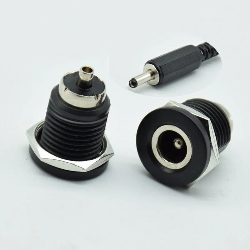 

5pair 5pcs DC Power Female Plug Jack + 5pcs Male Plug Jack Socket Adapter Connector 5.5*2.1 mm DC022