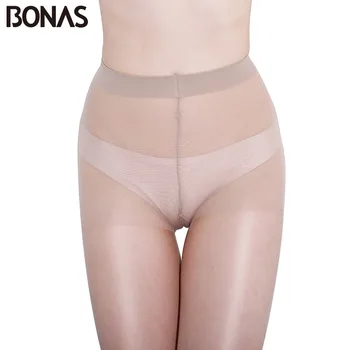 

BONAS Womens 15D Stretchy Nylon Tights Lady Summer Sexy Pantyhose Fashion Transparent Hosiery Lolita Tights Stockings Female