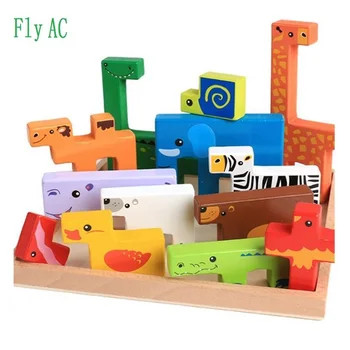 

Fly AC Animal Upon Animal - Classic Wooden Stacking Game Fun for the Whole Family Creative toys for Children Birthday gift
