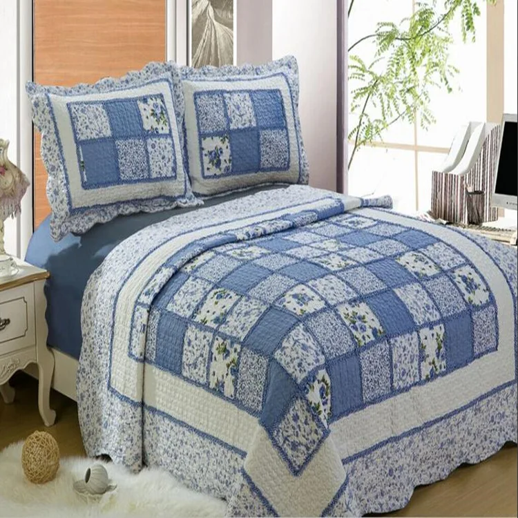 Best Klonca customized novelty three piece bed set quilted bed cover pillowcases modern minimalist king size bedding set 2019 home