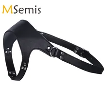 БДСМ бондаж мужские трусы шлейка из кожезаменителя мужские Arnes Hombre регулируемые одно плечо грудь костюм для собаки с пряжками