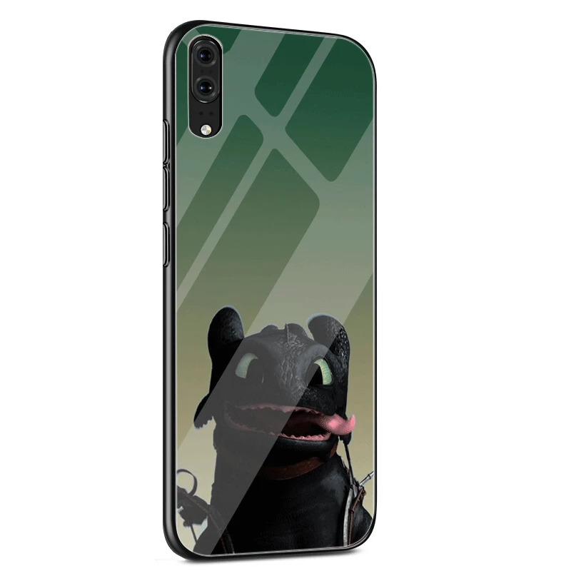 Desxz тренировочный беззубистый Дракон стекло чехол для Huawei P10 P20 Pro P Smart mate 10 20 Lite Y6 Y9 Honor 7A 8X9 10 крышка