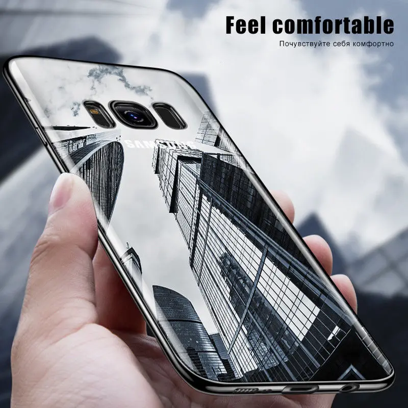 

Luxury Transparent Clear Phone Case For Samsung Galaxy S8 S8Plus Slim Hard Plastic Anti-Scratch Cover For Samsung S9 Plus Note8