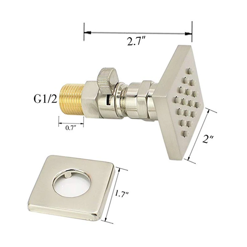 Hongdec Ванная комната 1-6 шт. Латунь Душ Тело Jet распылитель для массажа с запорным клапаном матовый никель